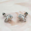 Hot sale bali jewelry silver crystal earring stud wholesale